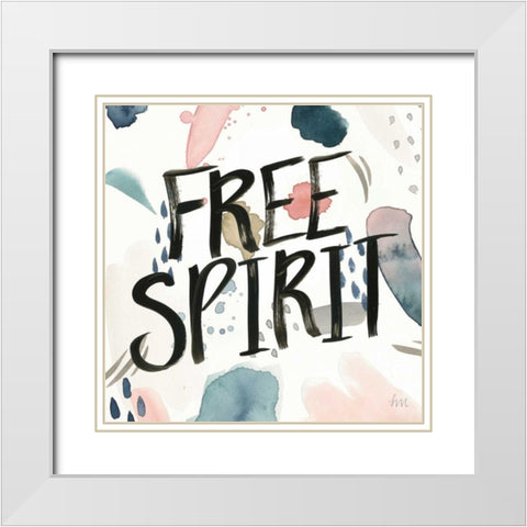 April Showers Inspiration III White Modern Wood Framed Art Print with Double Matting by Marshall, Laura