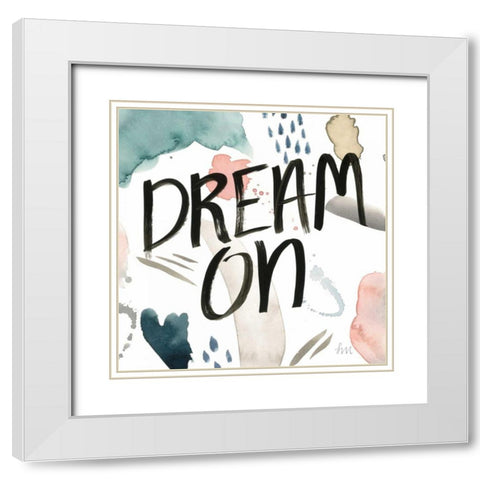 April Showers Inspiration IV White Modern Wood Framed Art Print with Double Matting by Marshall, Laura