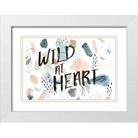 April Showers Inspiration V White Modern Wood Framed Art Print with Double Matting by Marshall, Laura
