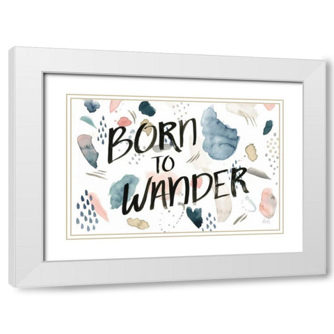 April Showers Inspiration VI White Modern Wood Framed Art Print with Double Matting by Marshall, Laura