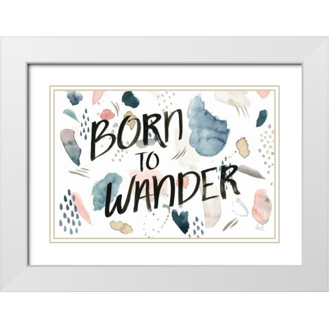 April Showers Inspiration VI White Modern Wood Framed Art Print with Double Matting by Marshall, Laura
