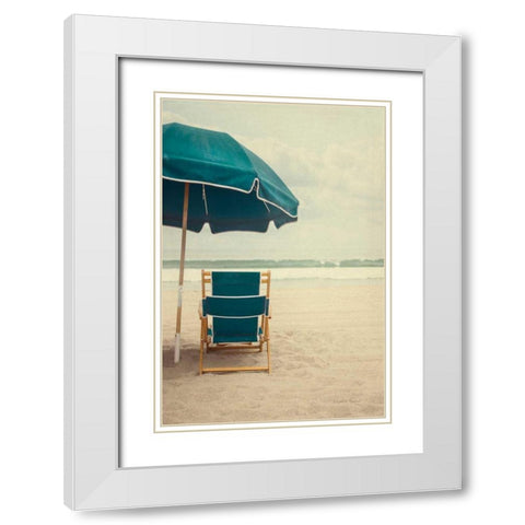Under the Umbrella II White Modern Wood Framed Art Print with Double Matting by Urquhart, Elizabeth