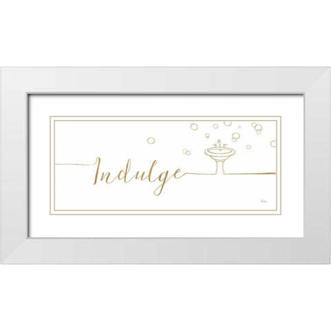 Underline Bath III White Modern Wood Framed Art Print with Double Matting by Charron, Veronique