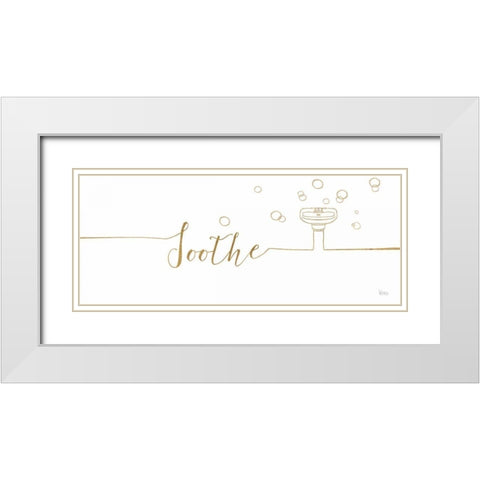 Underline Bath IV White Modern Wood Framed Art Print with Double Matting by Charron, Veronique
