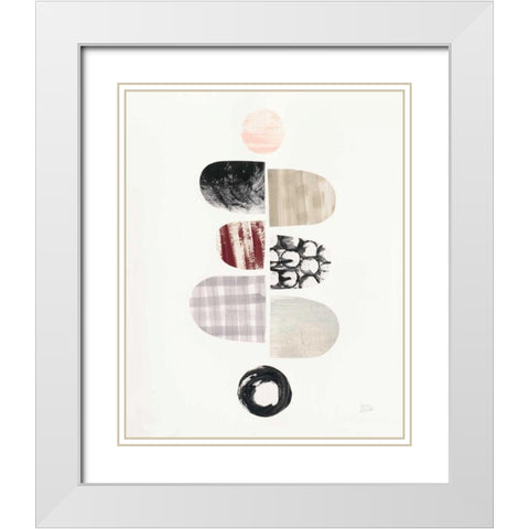 Mod Neutrals I Blush White Modern Wood Framed Art Print with Double Matting by Averinos, Melissa