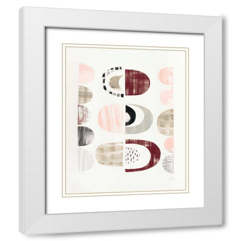 Mod Neutrals II Blush White Modern Wood Framed Art Print with Double Matting by Averinos, Melissa