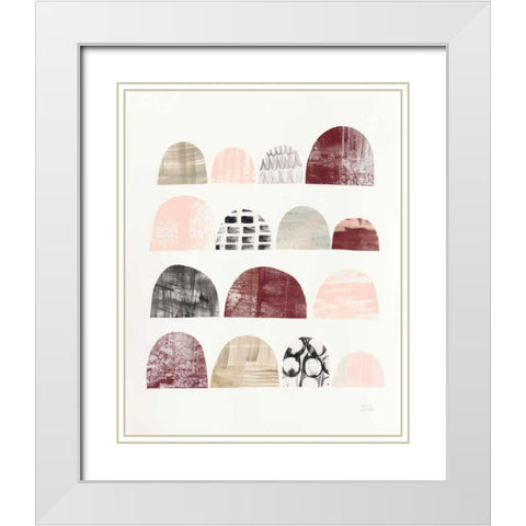 Mod Neutrals IV Blush White Modern Wood Framed Art Print with Double Matting by Averinos, Melissa