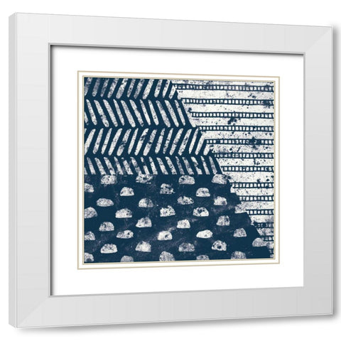 Mark Making Tile I White Modern Wood Framed Art Print with Double Matting by Hershey, Moira