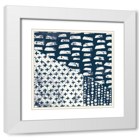 Mark Making Tile II White Modern Wood Framed Art Print with Double Matting by Hershey, Moira