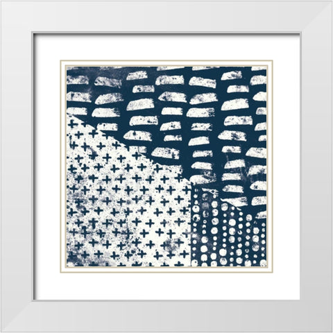 Mark Making Tile II White Modern Wood Framed Art Print with Double Matting by Hershey, Moira