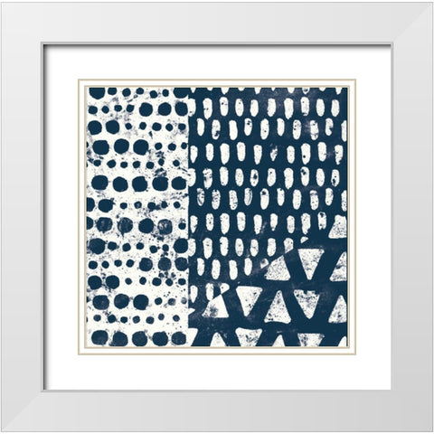Mark Making Tile III White Modern Wood Framed Art Print with Double Matting by Hershey, Moira