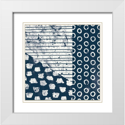 Mark Making Tile IV White Modern Wood Framed Art Print with Double Matting by Hershey, Moira