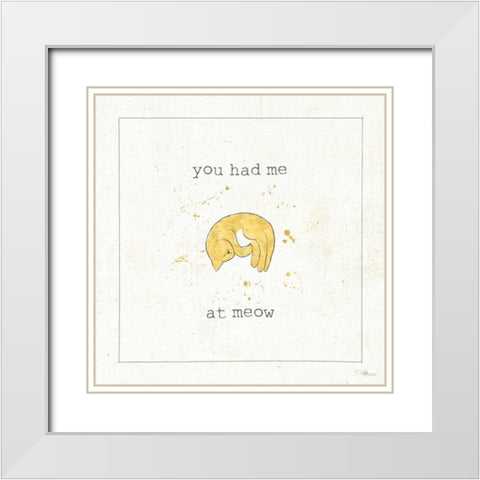 Companion Cuties IV White Modern Wood Framed Art Print with Double Matting by Pela Studio