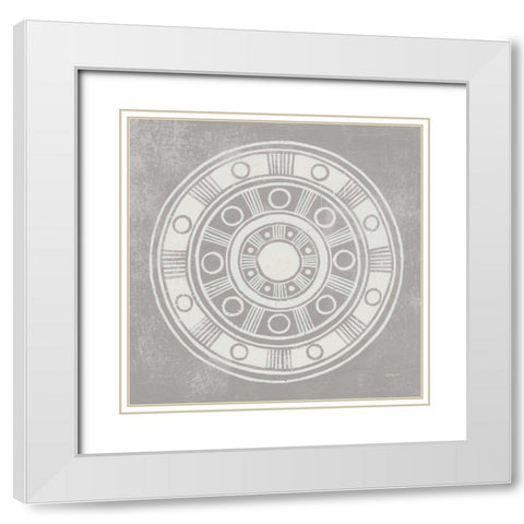 Seville II FB Greige White Modern Wood Framed Art Print with Double Matting by Lovell, Kathrine