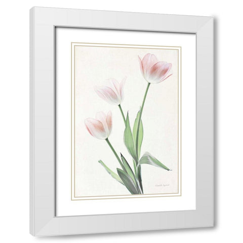 Light and Bright Floral I White Modern Wood Framed Art Print with Double Matting by Urquhart, Elizabeth