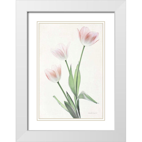 Light and Bright Floral I White Modern Wood Framed Art Print with Double Matting by Urquhart, Elizabeth