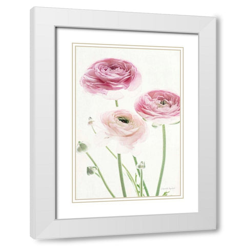 Light and Bright Floral VI White Modern Wood Framed Art Print with Double Matting by Urquhart, Elizabeth