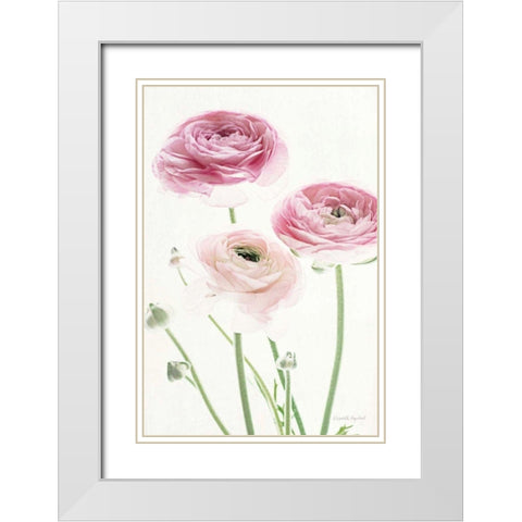Light and Bright Floral VI White Modern Wood Framed Art Print with Double Matting by Urquhart, Elizabeth