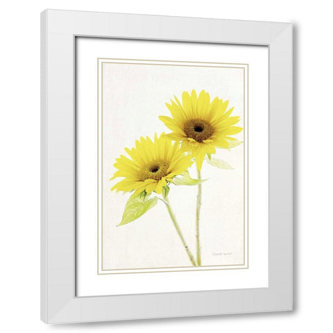 Light and Bright Floral VII White Modern Wood Framed Art Print with Double Matting by Urquhart, Elizabeth