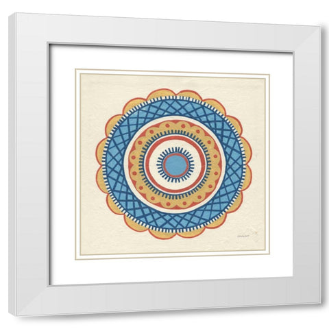 Solara I White Modern Wood Framed Art Print with Double Matting by Lovell, Kathrine