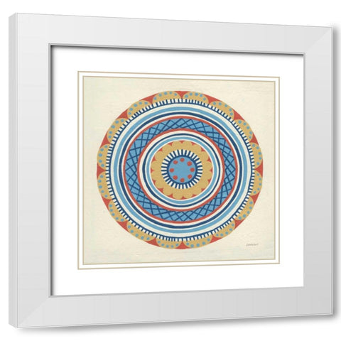 Solara III White Modern Wood Framed Art Print with Double Matting by Lovell, Kathrine