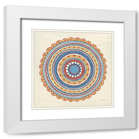Solara IV White Modern Wood Framed Art Print with Double Matting by Lovell, Kathrine