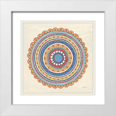 Solara IV White Modern Wood Framed Art Print with Double Matting by Lovell, Kathrine