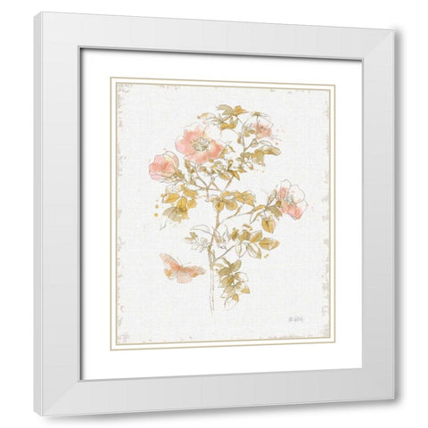 Watery Blooms III White Modern Wood Framed Art Print with Double Matting by Pertiet, Katie