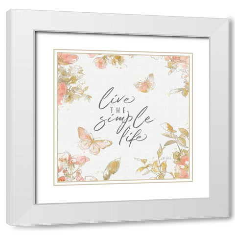 Watery Blooms VIII White Modern Wood Framed Art Print with Double Matting by Pertiet, Katie