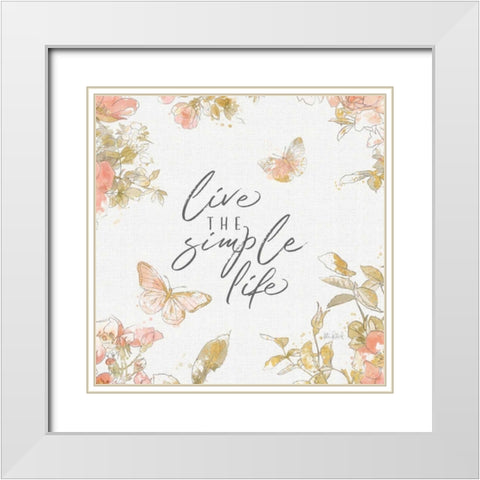 Watery Blooms VIII White Modern Wood Framed Art Print with Double Matting by Pertiet, Katie