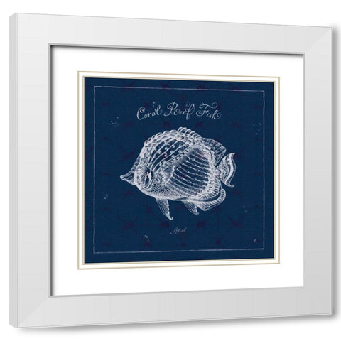 Underwater Life XIV White Modern Wood Framed Art Print with Double Matting by Brissonnet, Daphne