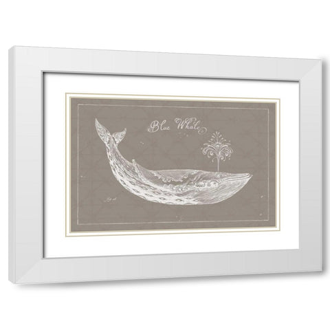 Underwater Life IX Greige White Modern Wood Framed Art Print with Double Matting by Brissonnet, Daphne