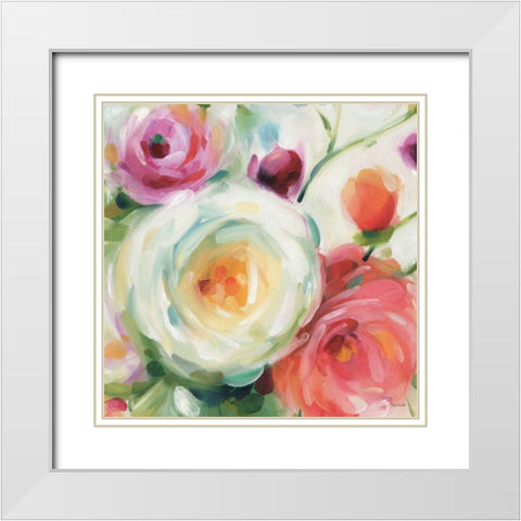 Florabundance II White Modern Wood Framed Art Print with Double Matting by Audit, Lisa