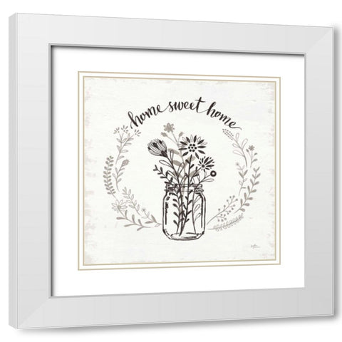 Our Nest VII White Modern Wood Framed Art Print with Double Matting by Penner, Janelle