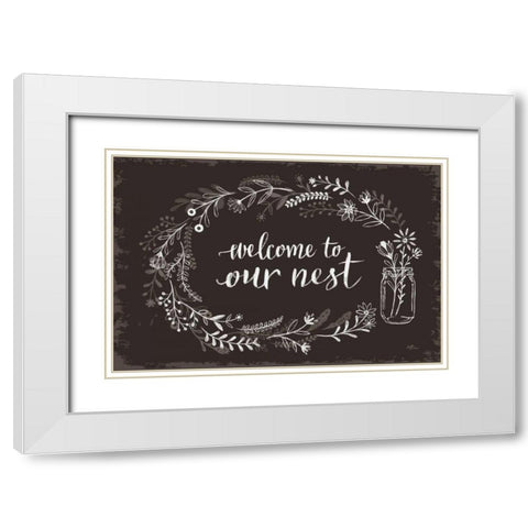 Our Nest I Black White Modern Wood Framed Art Print with Double Matting by Penner, Janelle