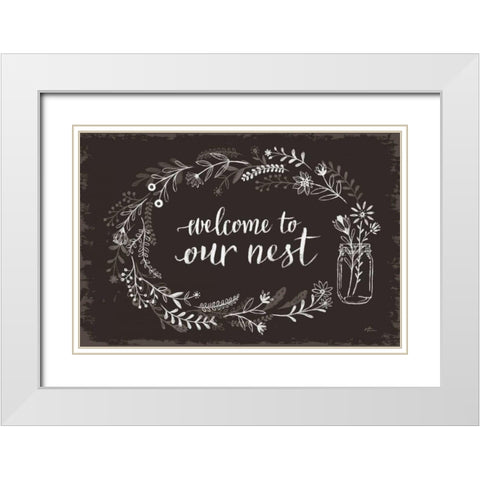 Our Nest I Black White Modern Wood Framed Art Print with Double Matting by Penner, Janelle