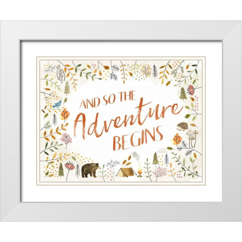 Woodland Whimsy I White Modern Wood Framed Art Print with Double Matting by Marshall, Laura