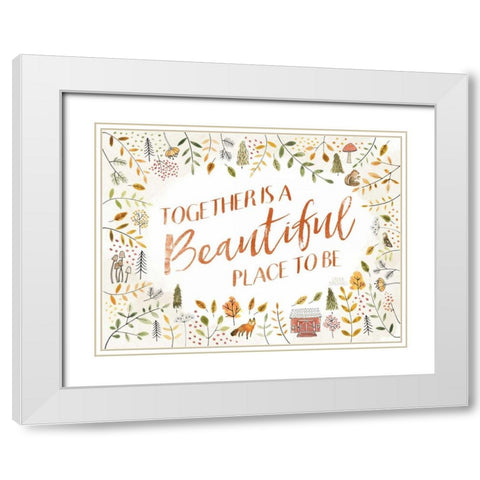 Woodland Whimsy II White Modern Wood Framed Art Print with Double Matting by Marshall, Laura