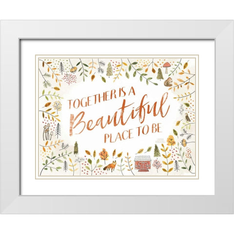 Woodland Whimsy II White Modern Wood Framed Art Print with Double Matting by Marshall, Laura