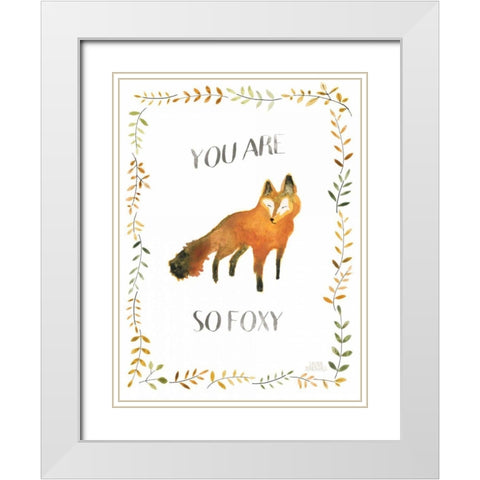 Woodland Whimsy VIII White Modern Wood Framed Art Print with Double Matting by Marshall, Laura
