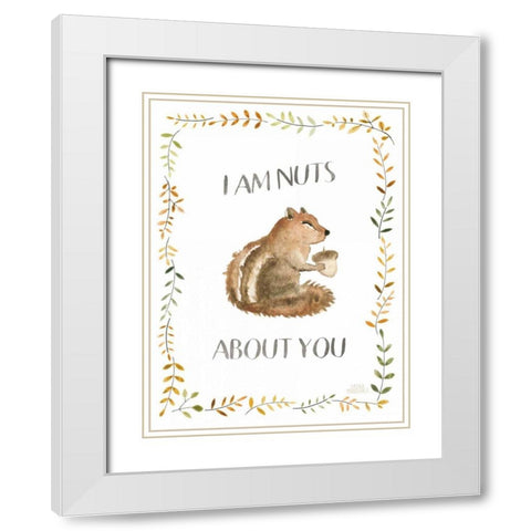 Woodland Whimsy IX White Modern Wood Framed Art Print with Double Matting by Marshall, Laura