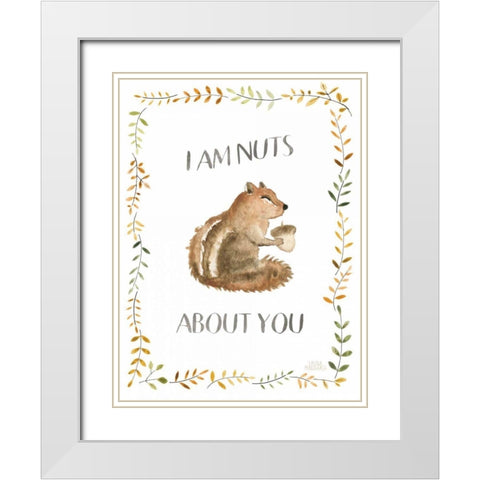 Woodland Whimsy IX White Modern Wood Framed Art Print with Double Matting by Marshall, Laura