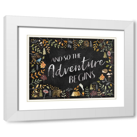 Woodland Whimsy I Black White Modern Wood Framed Art Print with Double Matting by Marshall, Laura