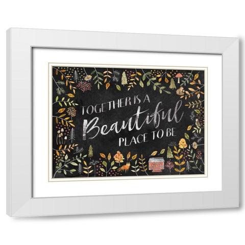 Woodland Whimsy II Black White Modern Wood Framed Art Print with Double Matting by Marshall, Laura