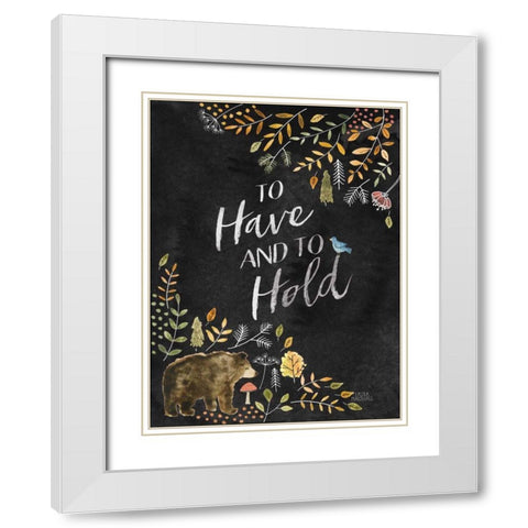 Woodland Whimsy VI Black White Modern Wood Framed Art Print with Double Matting by Marshall, Laura