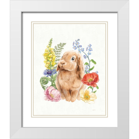 Sunny Bunny I FB White Modern Wood Framed Art Print with Double Matting by Urban, Mary