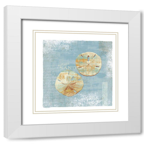 Wind Waves - Wag White Modern Wood Framed Art Print with Double Matting by Wild Apple Portfolio