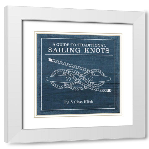 Vintage Sailing Knots VII White Modern Wood Framed Art Print with Double Matting by Urban, Mary