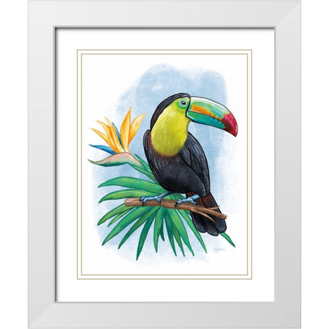Tropical Flair IV White Modern Wood Framed Art Print with Double Matting by Urban, Mary