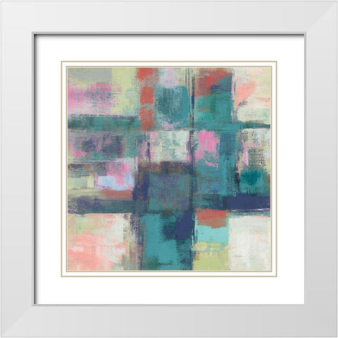 Island Hues I Crop Bright White Modern Wood Framed Art Print with Double Matting by Vassileva, Silvia